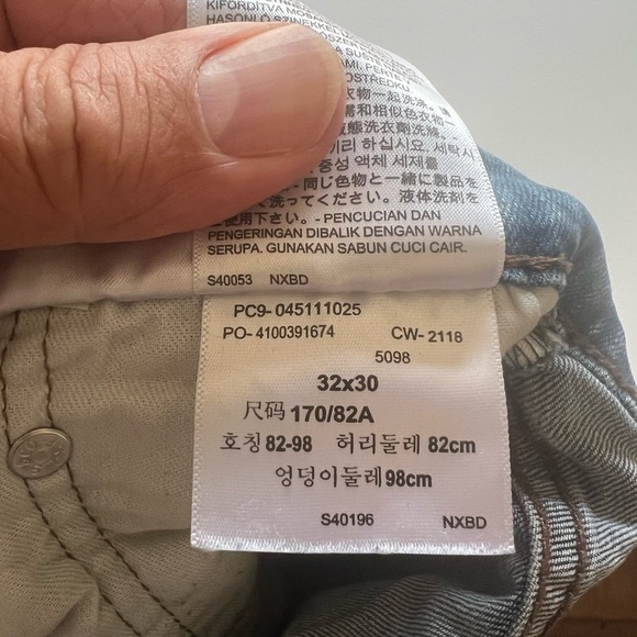 EUC LEVIS 511 Jeans Mens 32x30 Blue Slim Straight Pants Workwear Dark Wash (E4) - Picture 9 of 9